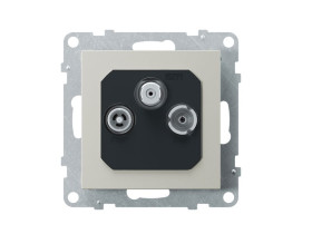 SUNO Gniazdo antenowe TV-R-SAT - końcowe - FM + DAB - 1.5dB aluminium 721367 LEGRAND