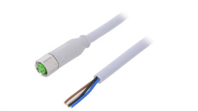 Złącze Okrągłe M8 Żeńskie Proste Z Wolnym Końcem Przewodów 4Pin...