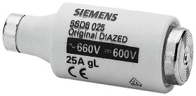 Bezpiecznik butelkowy diazed 25A gG Siemens 690/600V ac/dc