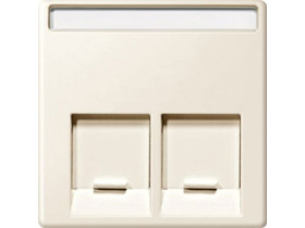 MERTEN Płytka czołowa podwójna do złącza RJ45 kremowy Sys M MTN469944 SCHNEIDER ELECTRIC