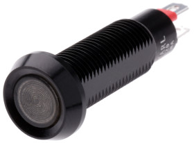 Lampka kontrolna do montażu panelowego, czerwona 8.1mm LED Czarny Końcówka lutownicza Marl