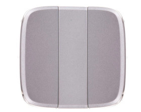 VALENA ALLURE Klawisze łącznika potrójnego aluminium 755037