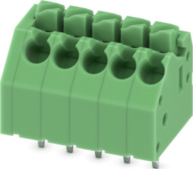 PCB terminal, 5 pole, pitch 3.5 mm, AWG 24-16, 8 A, push-in, green, 1984992