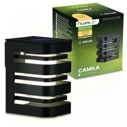 Kinkiet Solarny Lampa Elewacyjna LED Natynkowa CAMILA 3000K Czujnik Zmierzchu LUMILED