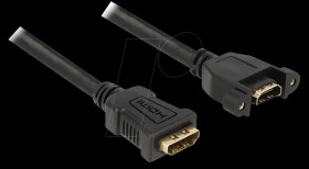 85100 Cable HDMI A female &gt; HDMI A female panel-mount 25 cm