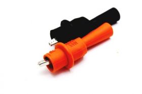 Krokodylki pomiarowe (na wtyk banan) czerwony+czarny 10A