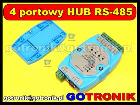 YN-5204 izolowany 4 portowy hub RS485