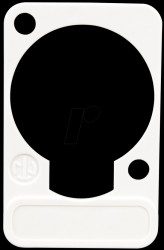DSS-WHITE XLR label plate, D-series, white