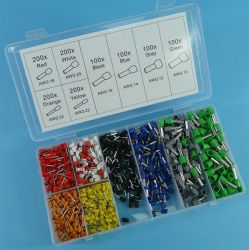 ZESTAW KONEK.KOŃC.RURKOWYCH 1200szt