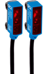 Czujniki fotoelektryczne Przez wiązkę Prostokątny SICK NPN zakres 2 m Widoczny czerwony