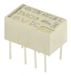 Przekaźnik sygnału, 5V dc, 2 A, DPDT, 2-polowy, montaż PCB, TE Connectivity IM