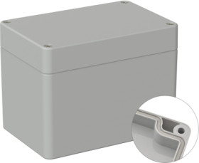 ABS enclosure, (L x W x H) 120 x 80 x 90 mm, light gray (RAL 7035), IP66, 5U330000