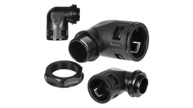 Dławnica Poliamidowa Kątowa 90 M25x1,5 Do Rur Karbowanych Ana-Quick Roz.23 Ip65