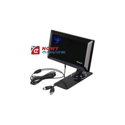 Antena TV DVB-T pokojowa SLIM aktywna USB z przyssawką