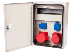 Rozdzielnica budowlana 11 modułów 16A/5P + 32A/5P + 2 X 2P+Z 230V IP54 RB-3