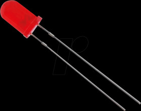7206R1D-ESA-C LED 5mm, wired, 2 pin, red, 2000 mcd, 60°