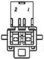 Socket, unequipped, 2 pole, straight, 1 row, gray, 365057-2
