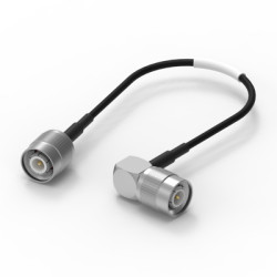 Coaxial cable, TNC socket (angled) to TNC plug (straight), 50 Ω, RG-58C/U, grommet black, 304.8 mm, 65510110130501