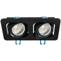 Oprawa sufitowa KORAL-B-2 czarna matowa regulowana wpuszczana