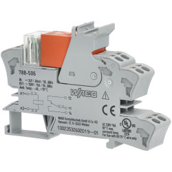 WAGO 788-506 24VAC 16A SPDT-CO DIN Rail Mountable Relay Module