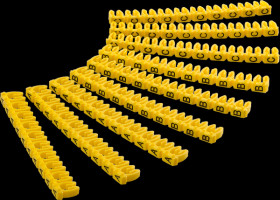 72518 Cable marker clips Letters A-C for up to 6 mm