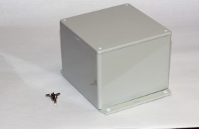 ABS enclosure, (L x W x H) 120 x 120 x 94 mm, light gray (RAL 7035), IP54, 1591VF2GY