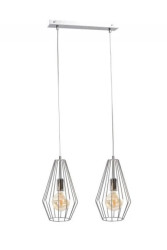 Lampa wisząca loftowa 2xE27 LEX SILVER