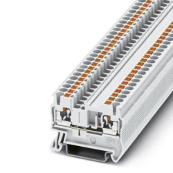 Blok zacisków przelotowych Phoenix Contact poziomy: Pojedynczy 26 → 12AWGWciskane PT 2.5 WH