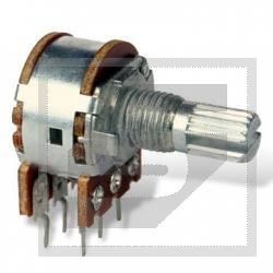 Potencjometr obrot.2x100K A logar. A100K-15mm Pbf