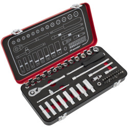 Sealey AK7920 Premier Platinum Socket Set 1/4&quot;Sq Drive 49pc