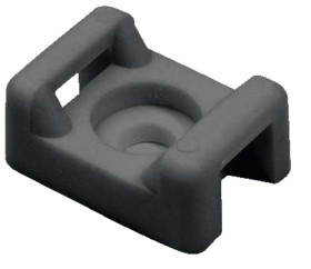 Mocowanie opaski kablowej do opasek 7.9mm długość 21.8mm szerokość 15,5 mm średnica otworu 4.6mm HellermannTyton Czarny