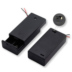 Koszyk na baterie akumulatorki 2x AAA R3 3V z przełącznikiem + klapka kabel