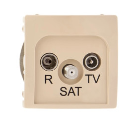 Simon Basic Gniazdo antenowe RD/TV/SAT przelotowe beżowe BMZAR-SAT10/P.01/12