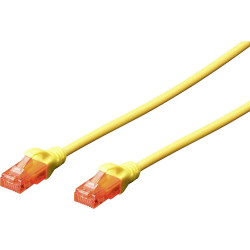 Digitus DK-1617-0025/Y RJ45 patch cable CAT6 U/UTP 0.25 m Yellow Flame-retardant