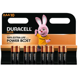 Duracell S30949 AAA Cell Plus with Power Boost Batteries (Pack 10)