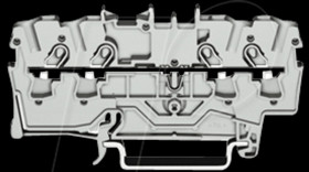 2002-1401 4-conductor feed-through terminal, 24 A 0.25 - 2.5 mm² grey