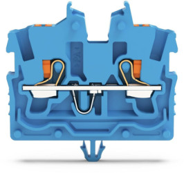 2 wire mini through terminal, push-in connection, 0.14-1.5 mm², 2 pole, 13.5 A, 6 kV, blue, 2250-314