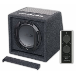 Tuba basowa aktywna ALPINE 150W SWE-815 Subwoofer 20cm, skrzynia, pilot
