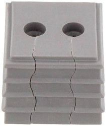 CONTA-CLIP 28595.6 Element uszczelniający KDS-DE 2X4-5 GR, (D x S x W) 20.3 x 20.3 x 17.7 mm, termoplastyczny elastomer,