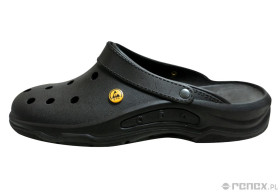 KLAPKI ANTYSTATYCZNE GUMOWE CZARNE ROZMIAR 46