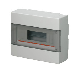 Rozdzielnica modułowa 1x12 natynkowa drzwi transp. seria 600 IP40 280x220x100 szara EC60012 /opak. 8/