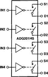 LCMOS ± 15 V High Speed, Quad SPST Switch