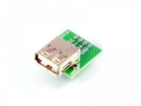 USB GN typ A do płytki stykowej KIT; gniazdo USB