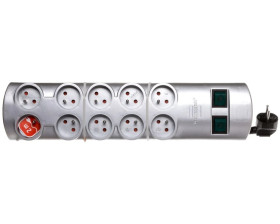 Listwa zasilająca Primera-Line 2m 10 gniazd srebrna H05VV-F 3G1,5 1153394120