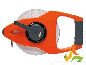 Taśma miernicza wzmocniona włóknem szklanym 50m przesunięty punkt "0" przekładnia 3:1 68-050 NEO TOOLS