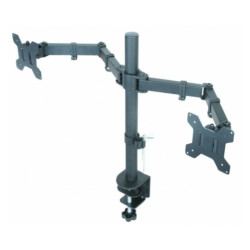 Uchwyt biurkowy do 2-ch monitorów LED/LCD ART L-02N 13" do 27" VESA 10 kg - regulacja pionowa i pozioma