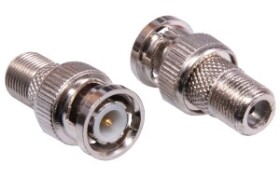 Adapter antenowy redukcja gniazdo F - wtyk BNC 75om przejściówka złącze