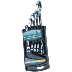 Br&#xFC;der Mannesmann M19828 5-Piece Ratcheting Box Wrench Set 6-19 mm