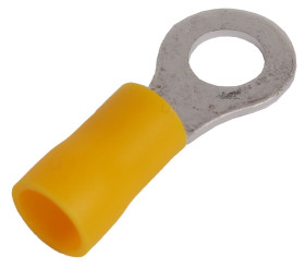 Końcówka kablowa izolowana oczkowa Cu M6 100szt żółta