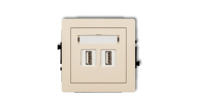 Deco Gniazdo Podwójne 2Xusb-Aa 3.0 Beżowy 1Dgusb-6